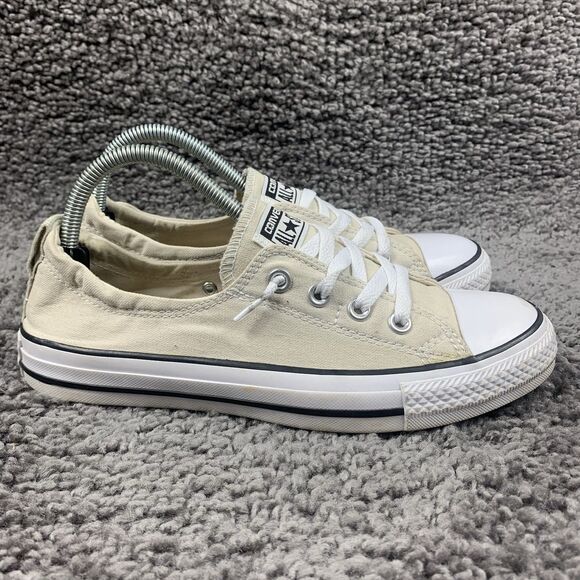 Converse Women Chuck Taylor All Star Shoreline Slip Low Top Cream Size 9 - Picture 3 of 8